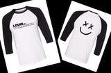 Louis Tomlinson "Louis_Tomlinson/ Smiley Face Logo" Baseball Tee