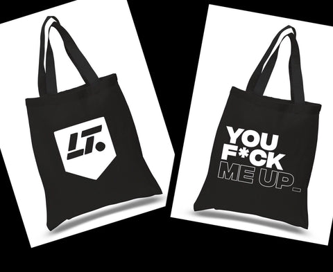 Louis Tomlinson "LT Pocket Logo / Back to You - You Fuck Me Up" 100% Cotton Tote Bag