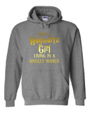 Harry Potter "Just a Hogwartz Girl Living in a Muggle World" Hoodie Sweatshirt (Sizes 3X - 5X)