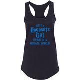 Harry Potter "Just a Hogwartz Girl Living in a Muggle World" Racerback Tank Top
