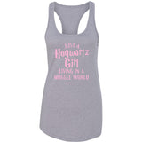 Harry Potter "Just a Hogwartz Girl Living in a Muggle World" Racerback Tank Top