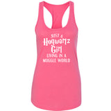 Harry Potter "Just a Hogwartz Girl Living in a Muggle World" Racerback Tank Top