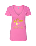 Harry Potter "Just a Hogwartz Girl Living in a Muggle World" V-Neck T-Shirt