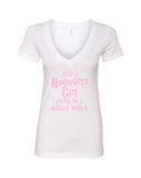 Harry Potter "Just a Hogwartz Girl Living in a Muggle World" V-Neck T-Shirt