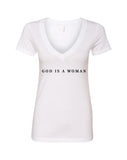 Ariana Grande "God is a Woman" V-Neck T-Shirt