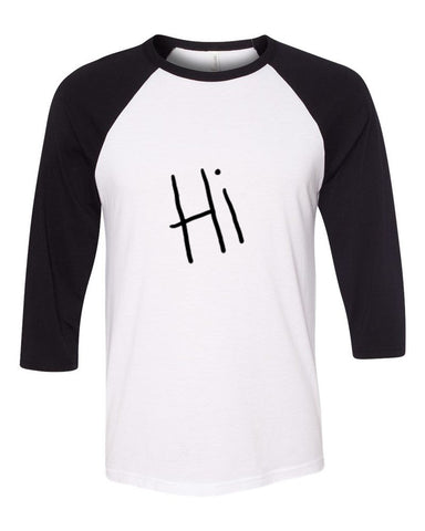 One Direction / Harry Styles "Hi" Tattoo Baseball Tee