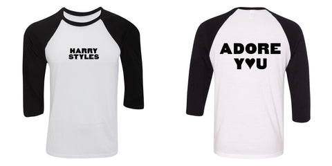 Harry Styles "HS / Adore You BACK" Baseball Tee