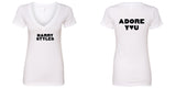 Harry Styles "HS / Adore You BACK" V-Neck T-Shirt