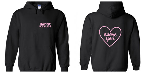 Harry Styles "HS / Adore You Heart BACK" Hoodie Sweatshirt (Sizes 3XL - 5XL)