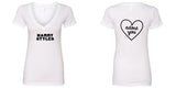 Harry Styles "HS / Adore You Heart BACK" V-Neck T-Shirt