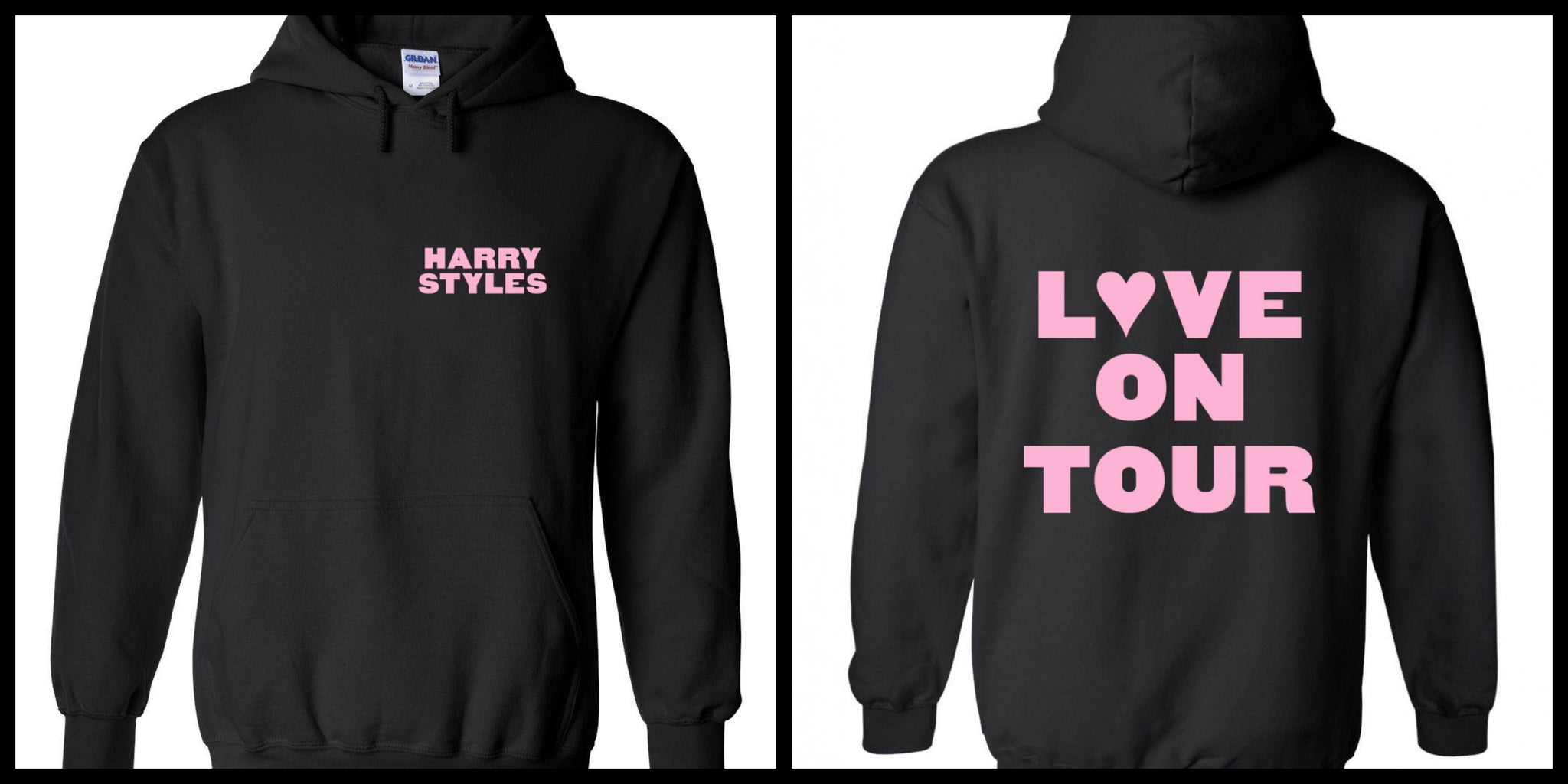 Harry styles merch 2024 pink and black sweatshirt