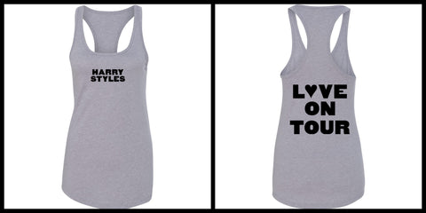 Harry Styles "Harry Styles / Love on Tour BACK" Racerback Tank Top