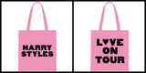 Harry Styles "Harry Styles / Love on Tour BACK" Tote Bag