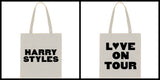 Harry Styles "Harry Styles / Love on Tour BACK" Tote Bag