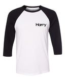 Harry Styles - Harry Logo in Corner Baseball Tee