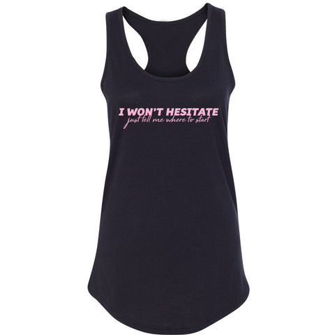 Jonas Brothers "I Won't Hesitate Just Tell Me Where to Start" Racerback Tank Top