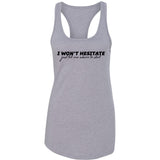 Jonas Brothers "I Won't Hesitate Just Tell Me Where to Start" Racerback Tank Top