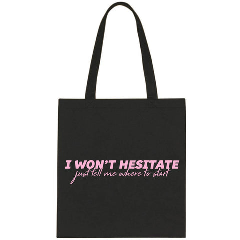 Jonas Brothers "I Won't Hesitate Just Tell Me Where to Start" Tote Bag