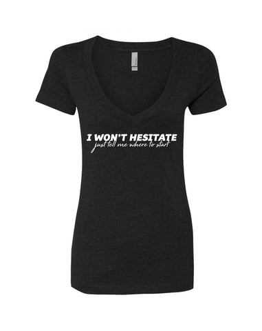 Jonas Brothers "I Won't Hesitate Just Tell Me Where To Start" V-Neck T-Shirt