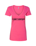 Jonas Brothers "I Won't Hesitate Just Tell Me Where To Start" V-Neck T-Shirt