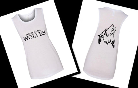 Selena Gomez "Wolves" / Wolf Back Muscle Tee