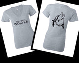 Selena Gomez "Wolves" / Wolf Back Women's V-Neck T-Shirt