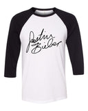 Justin Bieber "Justin Bieber" Autograph Baseball Tee