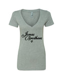 Jonas Brothers "Jonas Brothers (Script Logo)" V-Neck T-Shirt