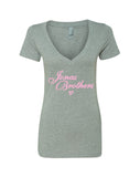 Jonas Brothers "Jonas Brothers (Script Logo)" V-Neck T-Shirt