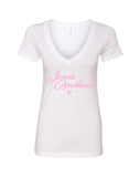 Jonas Brothers "Jonas Brothers (Script Logo)" V-Neck T-Shirt