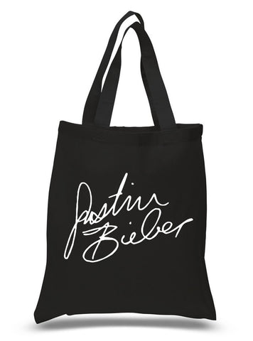 Justin Bieber "Justin Bieber" Autograph 100% Cotton Tote Bag