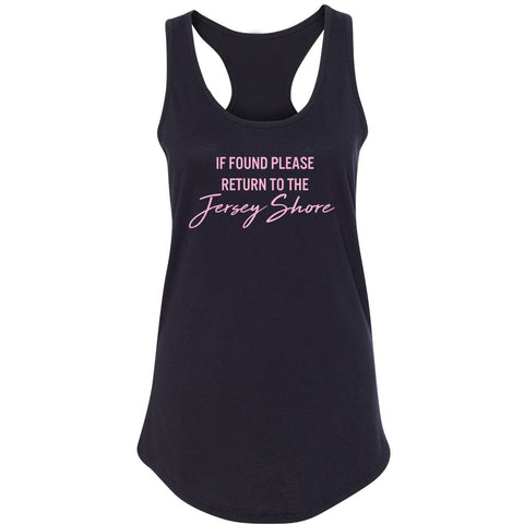 If Found Please Return to the Jersey Shore Racerback Tank Top