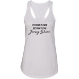 If Found Please Return to the Jersey Shore Racerback Tank Top