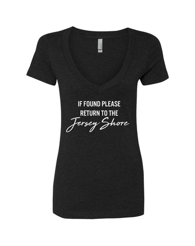 If Found Please Return to the Jersey Shore V-Neck T-Shirt