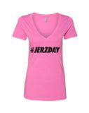 Jersey Shore "#Jerzday" V-Neck T-Shirt