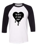 5SOS 5 Seconds of Summer "I've Got a Jet Black Heart" Baseball Tee