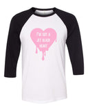 5SOS 5 Seconds of Summer "I've Got a Jet Black Heart" Baseball Tee