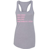 Kinda Hungry, Kinda Horny, Kinda Tired, Kinda Wanna Get a Tattoo Racerback Tank Top