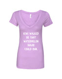 Harry Styles "Kiwi walked so that Watermelon Sugar could run" V-Neck T-Shirt