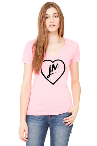 Little Mix "NEW LM Heart Logo" V-Neck T-Shirt