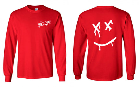 Louis Tomlinson "Miss You / Dripping Smiley Face Logo" Long Sleeve Shirt