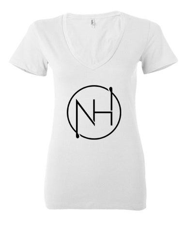 Niall Horan - NH Circle Logo Outline Women's V-Neck T-Shirt