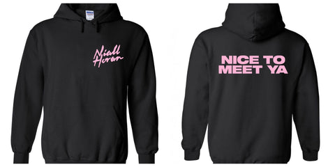 Niall Horan "Niall Horan NEW Logo CORNER / Nice to Meet Ya BACK" Hoodie Sweatshirt (Sizes 3XL - 5XL)