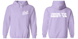 Niall Horan "Niall Horan NEW Logo CORNER / Nice to Meet Ya BACK" Hoodie Sweatshirt