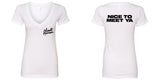 Niall Horan "Niall Horan NEW Logo CORNER / Nice to Meet Ya BACK" V-Neck T-Shirt