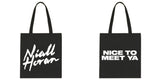 Niall Horan "Niall Horan NEW Logo CORNER / Nice to Meet Ya BACK" Tote Bag