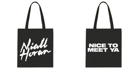 Niall Horan "Niall Horan NEW Logo CORNER / Nice to Meet Ya BACK" Tote Bag