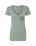 Niall Horan "NH Outline Logo in Corner" V-Neck T-Shirt