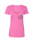 Niall Horan "NH Outline Logo in Corner" V-Neck T-Shirt