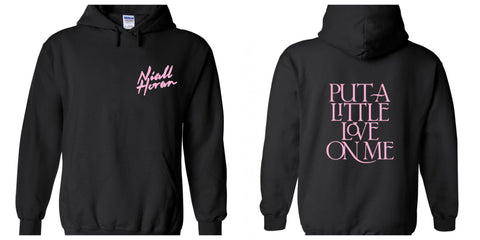 Niall Horan "Niall Horan New Logo / Put a Little Love on Me BACK" Hoodie Sweatshirt (Sizes 3XL - 5XL)